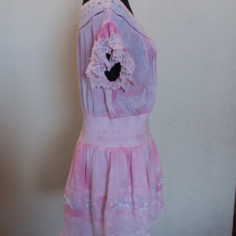 LoveShackFancy Pink Dress Size Large - Picture 6 of 14